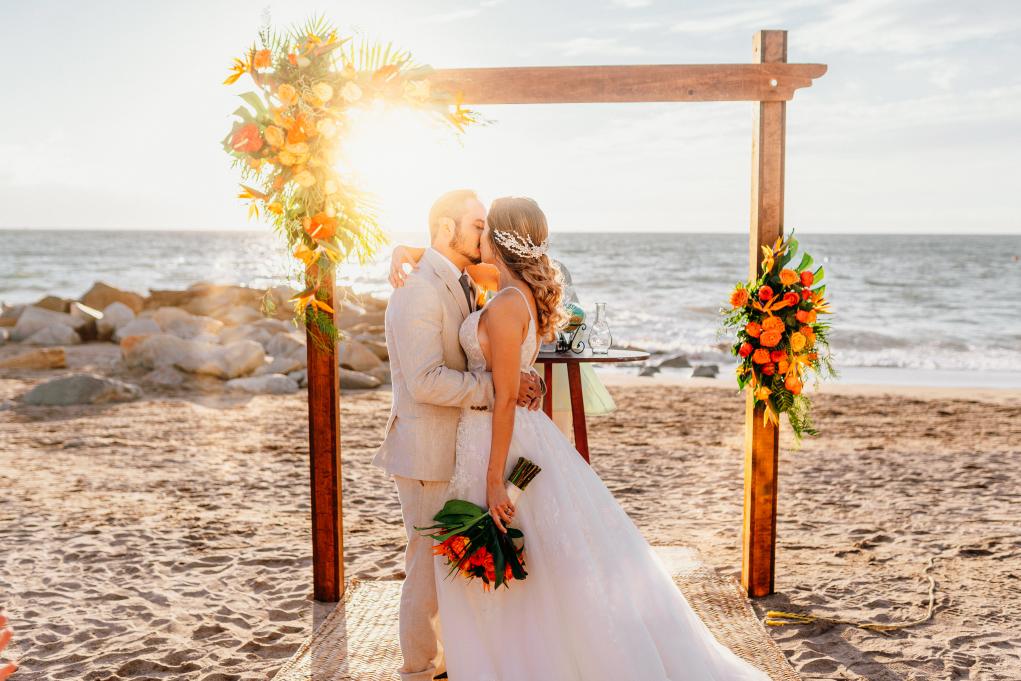 beach wedding ceremony
